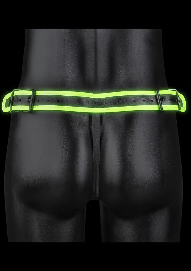 Shots America Female Sex Toys Striped Jock Strap Glow In The Dark