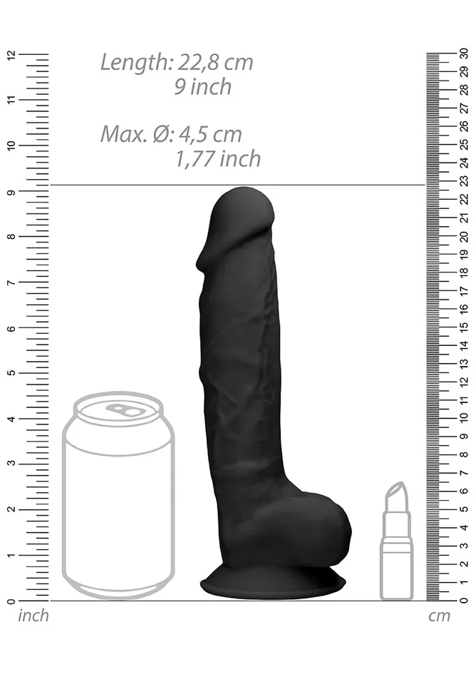 Shots America Silicone Dildo With Balls 9 228 Cm Female Sex Toys