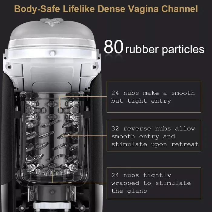 SIMU HAPPPY 10 Powerful TelescopingRotating Automatic Masturbation Cup Female Sex Toys