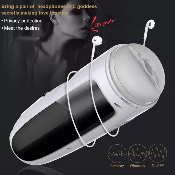 SIMU HAPPPY 10 Powerful TelescopingRotating Automatic Masturbation Cup Female Sex Toys