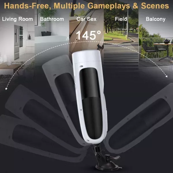 SIMU HAPPPY 10 Powerful TelescopingRotating Automatic Masturbation Cup Female Sex Toys