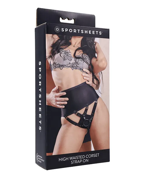 Sportsheets High Waisted StrapOn Corset Black Sportsheets International Female Sex Toys