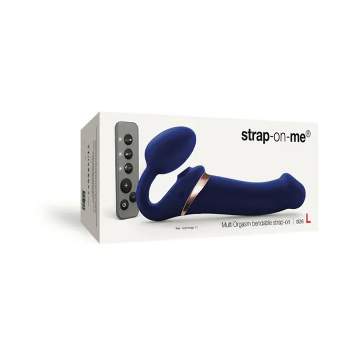 StrapOnMe Female Sex Toys StrapOnMe MultiOrgasm Large Bendable StrapOn Blue