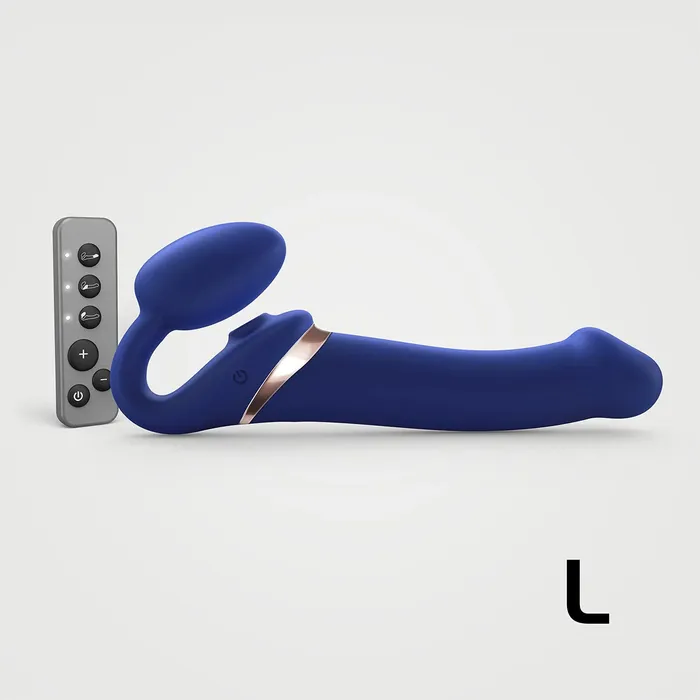 StrapOnMe Female Sex Toys StrapOnMe MultiOrgasm Large Bendable StrapOn Blue