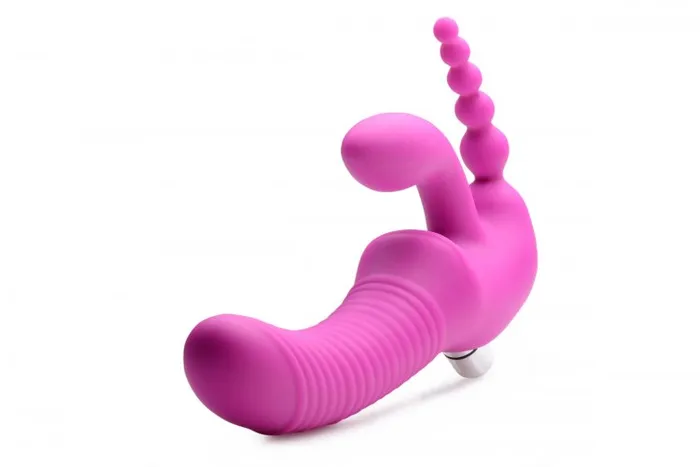 StrapU Female Sex Toys StrapU Regal Rider Vibrating Strapless StrapOn Triple G Dildo