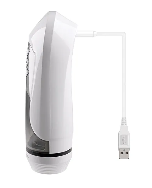 Stroking Buddy Vibrating Stroker White Evolved Novelties INC Male Sex Toys