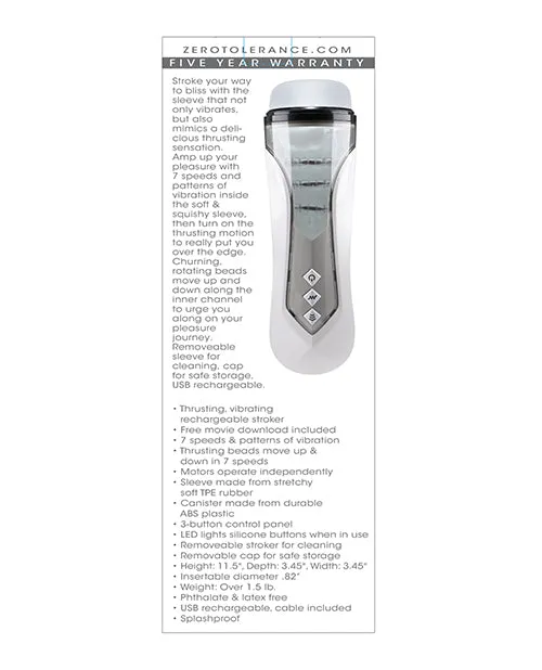 Stroking Buddy Vibrating Stroker White Evolved Novelties INC Male Sex Toys