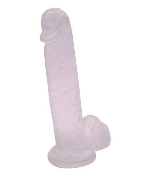 Thank Me Now INC Dildos Get Lucky 85 Real Skin Glitter Dick Clear