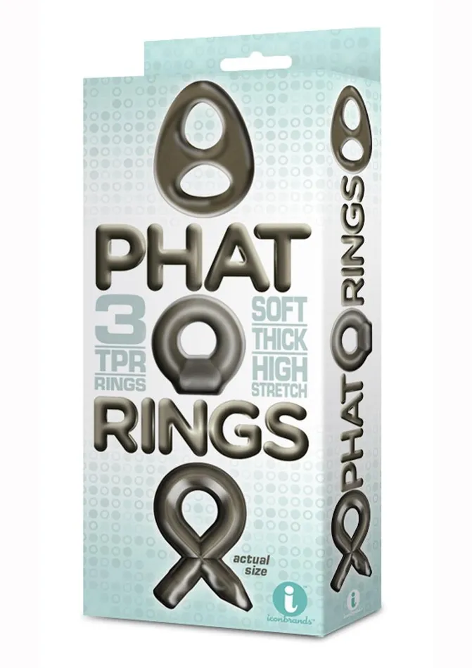 THE 9S Dildos The 9s Phat Rings Smoke 2 Chunky Cock Rings