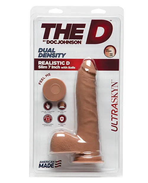 The D Realistic D Slim w Balls Doc Johnson Dildos