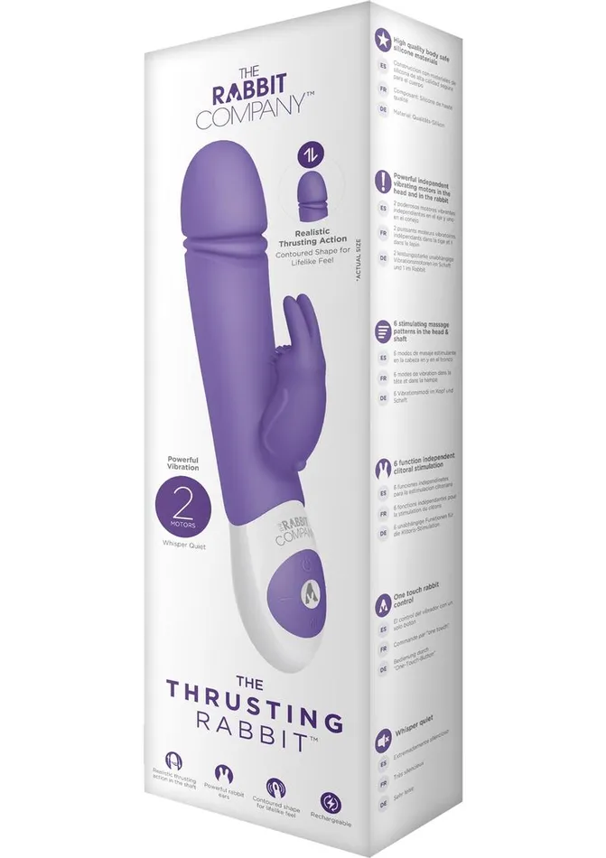 The Rabbit Company Female Sex Toys The Thrusting Rabbit Rechargeable Silicone Vibrator with Clitoral Stimulation