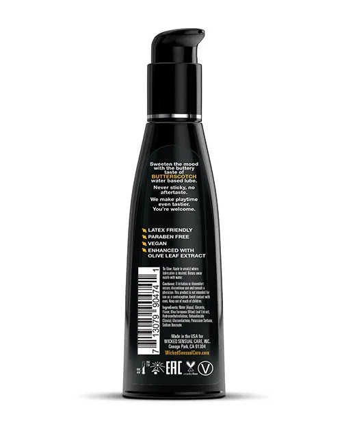Wicked Sensual Care Lubricants Wicked Sensual Care Aqua Water Based Lubricant 4 Oz Butterscotch Wicked Sensual Care Lubricants Wicked Sensual Care Aqua Water Based Lubricant 4 Oz Butterscotch