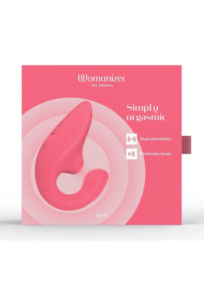 Womanizer Blend Rechargeable Silicone Vibrator with Clitoral Stimulator Vibrant Womanizer Female Sex Toys