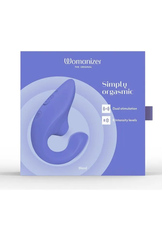 Womanizer Blend Rechargeable Silicone Vibrator with Clitoral Stimulator Vibrant Womanizer Female Sex Toys