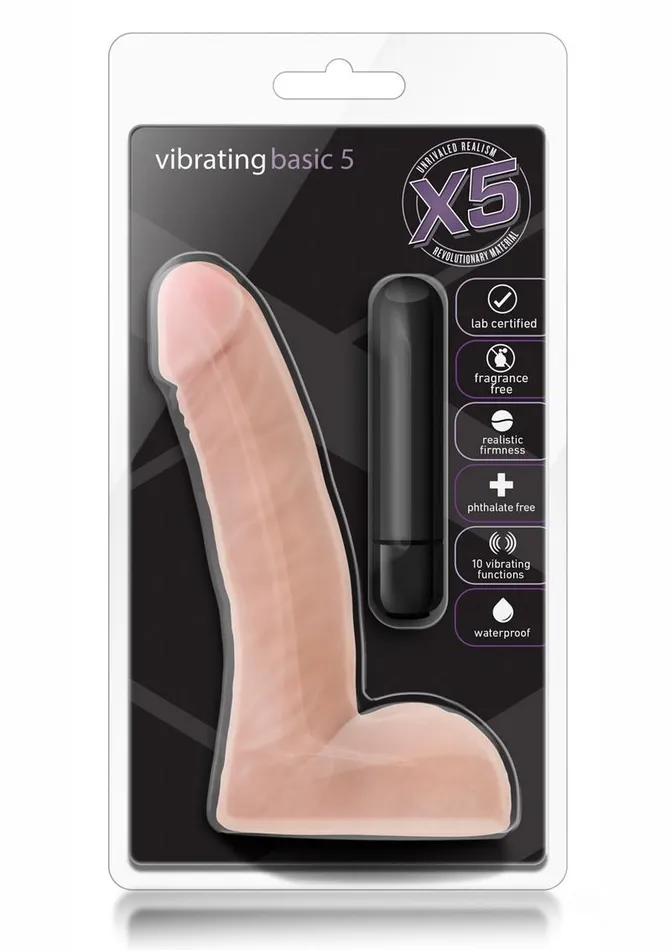 X5 Female Sex Toys X5 Vibrating Basic 5 Dildo with Balls